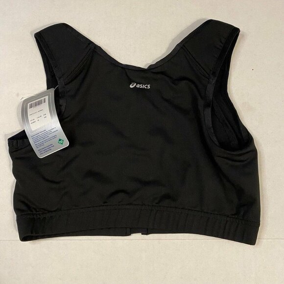 Asics Sports Bra Womens 34C Black Lock Front Zip Athletic Bra NWT WU0902-90 - Picture 10 of 10